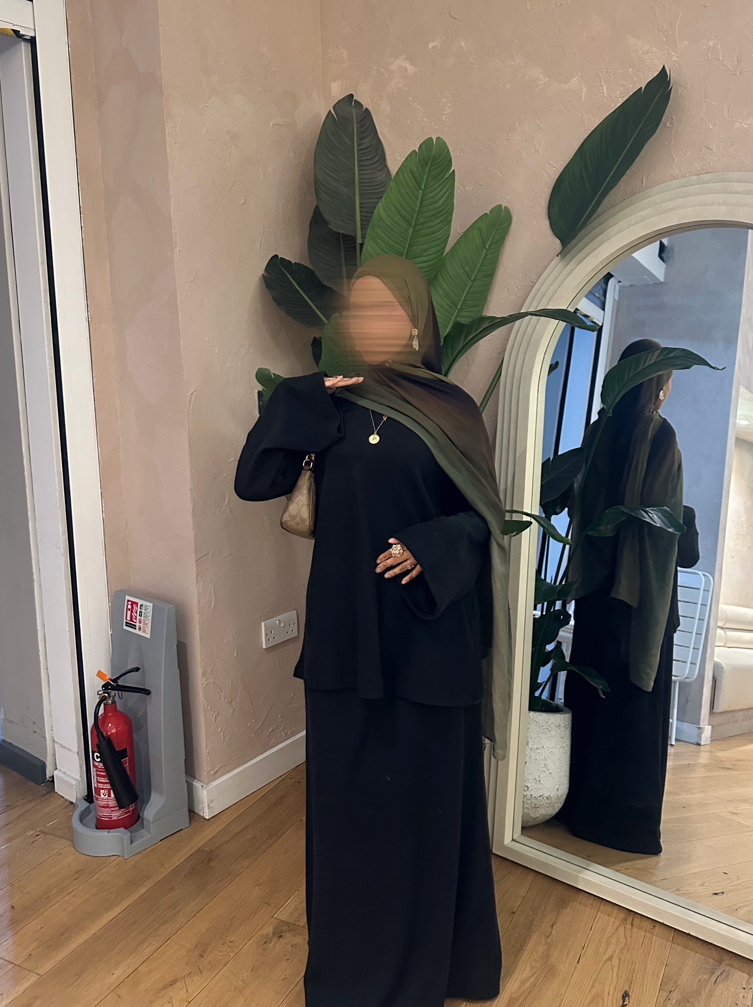 Corduroy Two Piece Set – Black