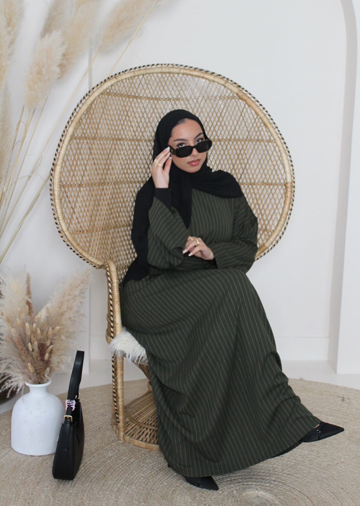 Dark Green Maysa Closed Abaya