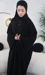 Load image into Gallery viewer, Black Sparkle Open Abaya
