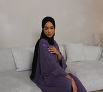 Load image into Gallery viewer, Purple Closed Daily Abaya
