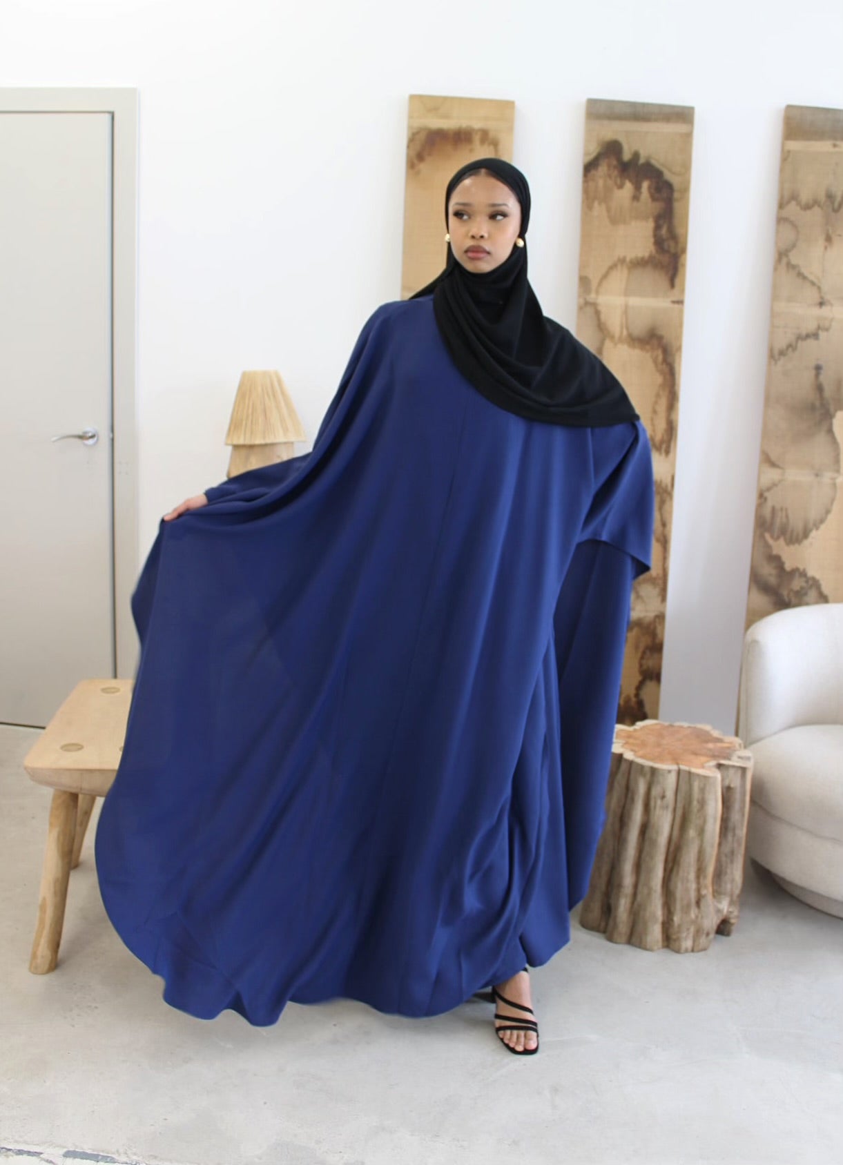 2-Piece Nile Blue Kawthar Cape & Abaya Set