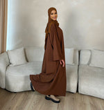 Load image into Gallery viewer, Brown Daily Closed Abaya
