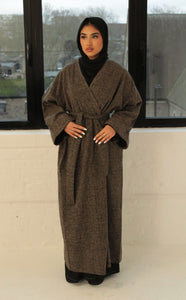 Blended Brown Abaya coat