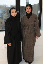 Load image into Gallery viewer, Felt Abaya coat - Black
