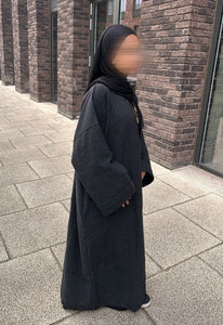 Blended Abaya coat - Charcoal Black