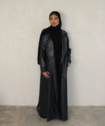 Load image into Gallery viewer, Leather Trench Coat - Black
