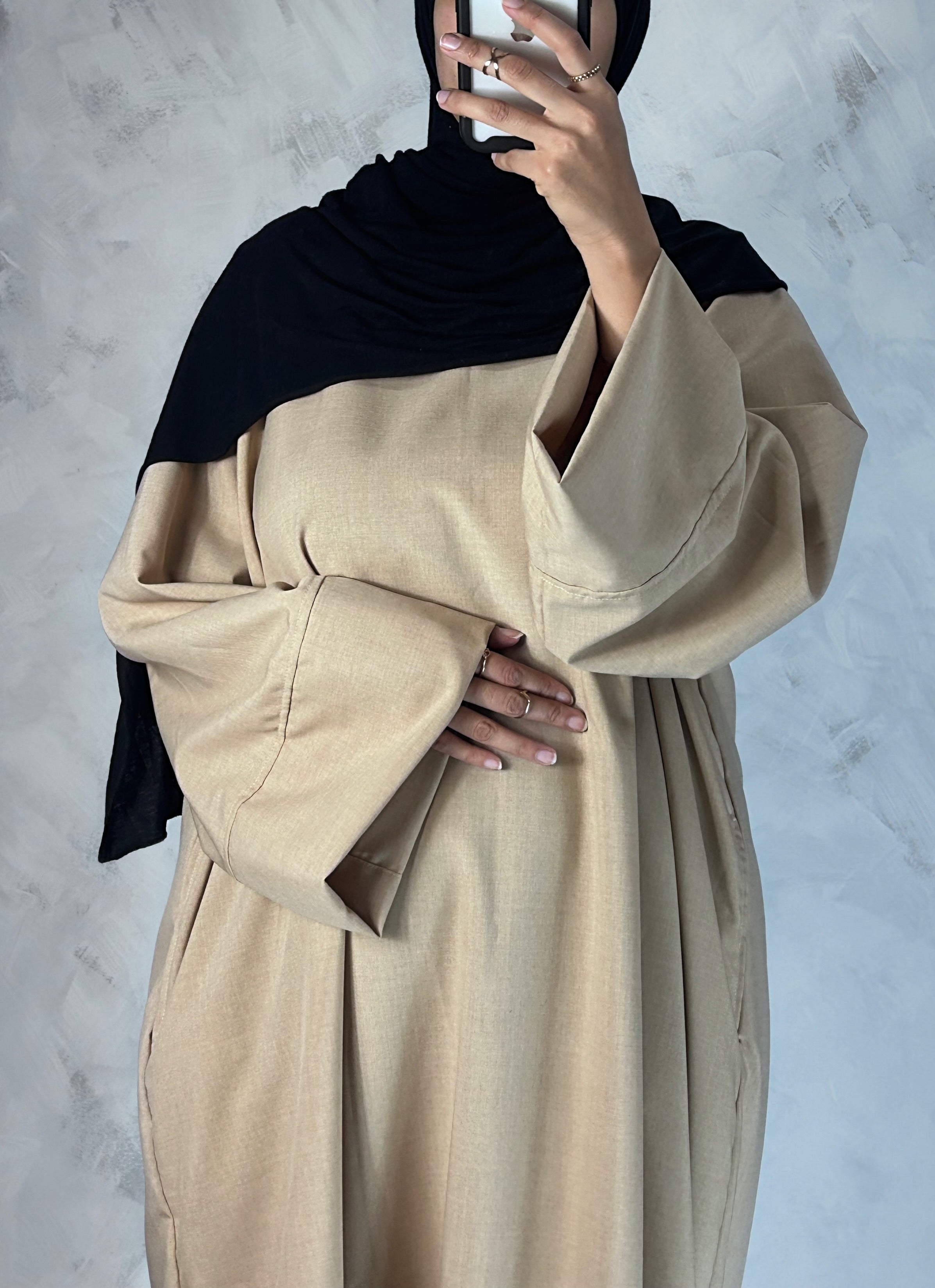 Oat Wide sleeve Abaya