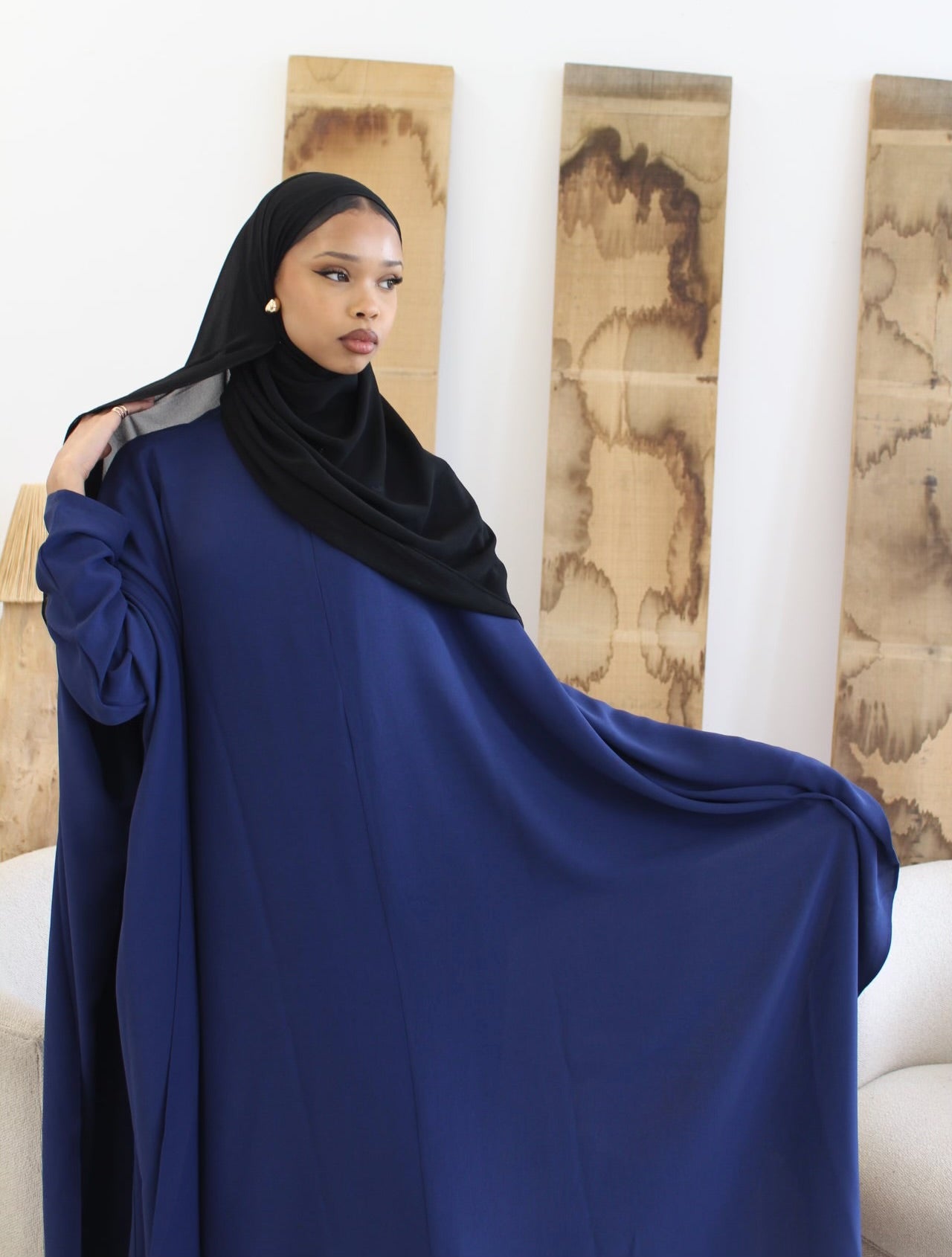 2-Piece Nile Blue Kawthar Cape & Abaya Set