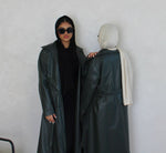 Load image into Gallery viewer, Khaki Leather Trench Coat
