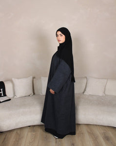 Blended Navy Abaya Coat