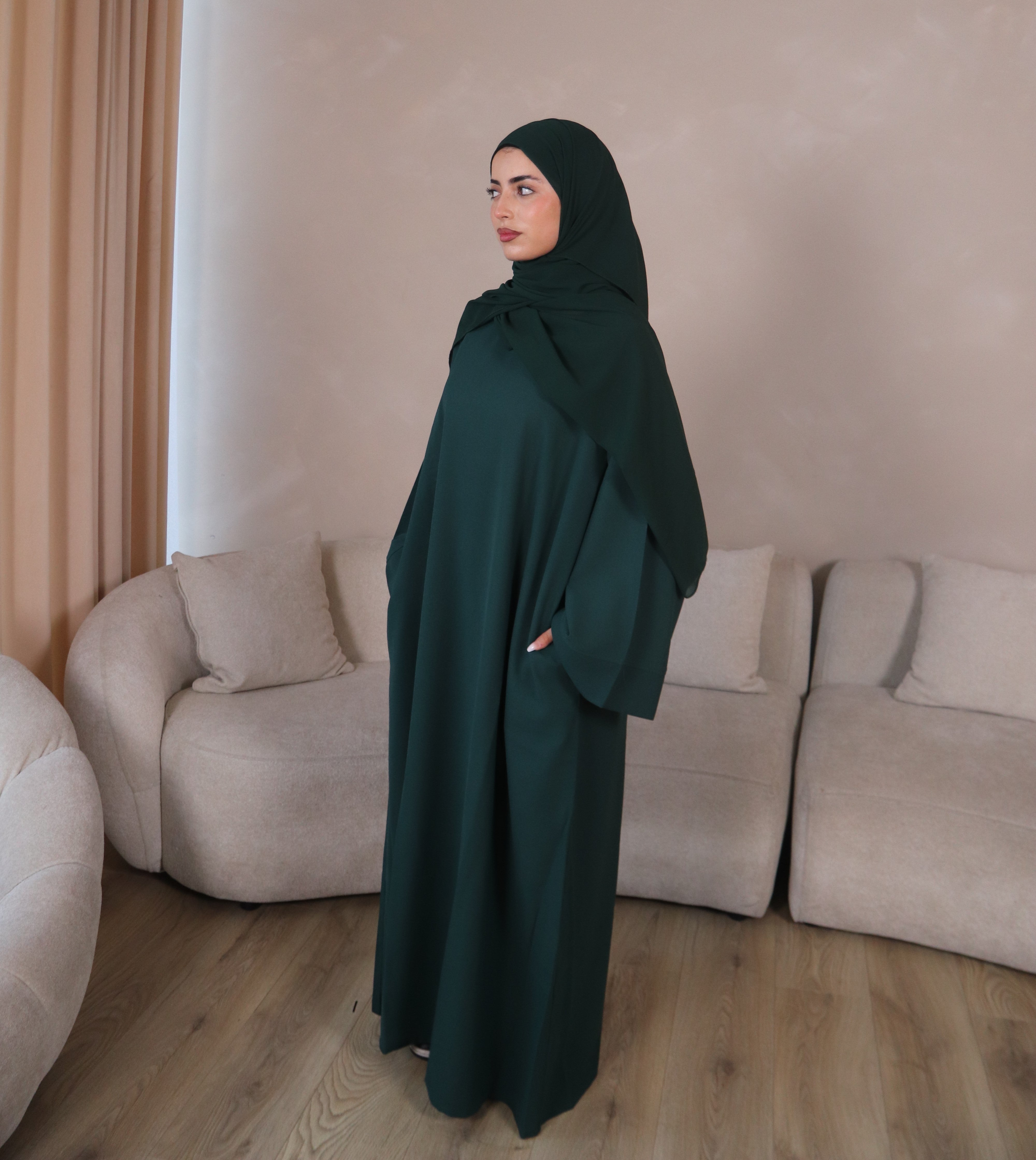 Green Daily Closed Abaya