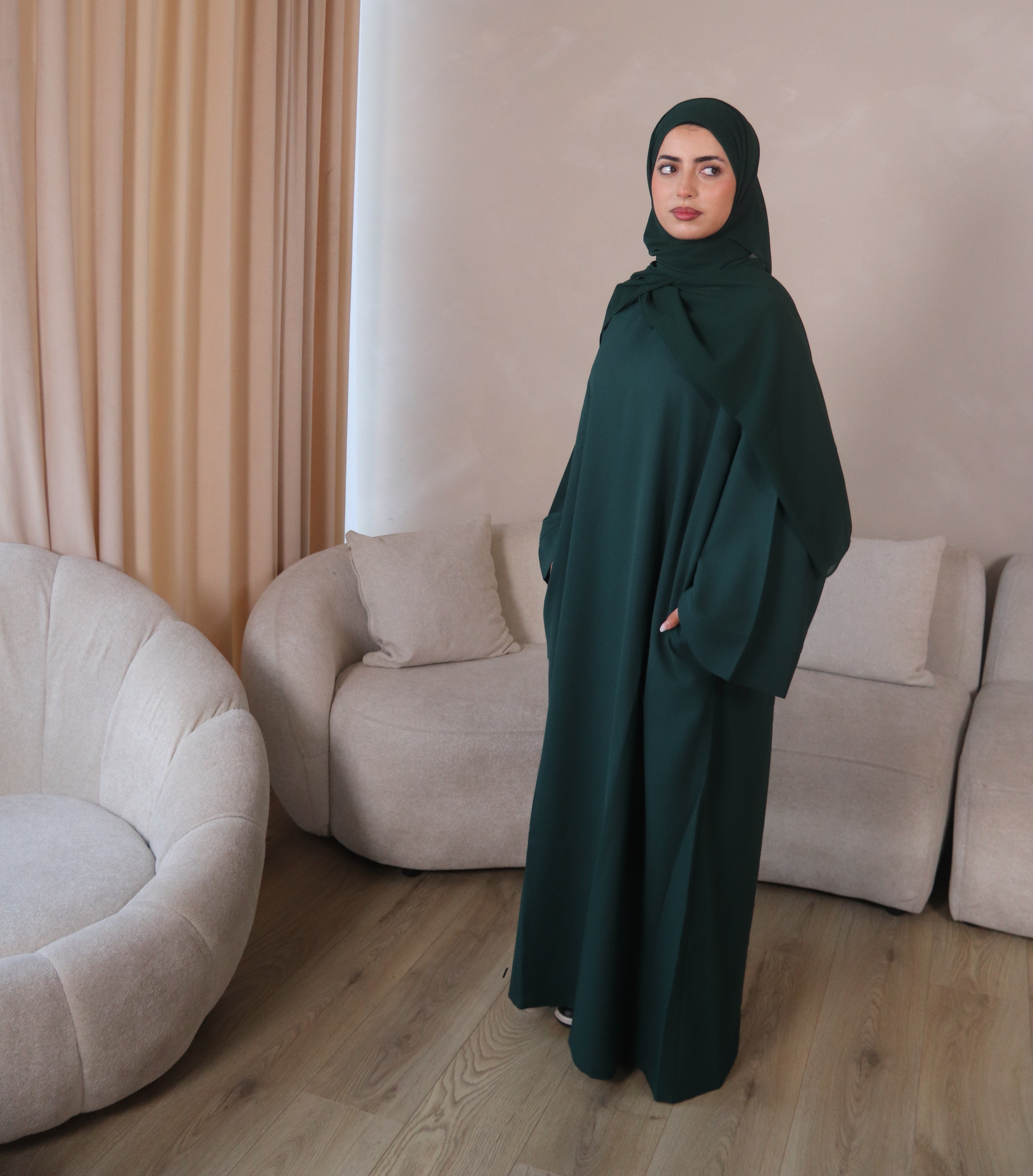 Green Daily Closed Abaya