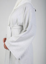 Load image into Gallery viewer, Light Grey Contrast Stitch Closed Abaya
