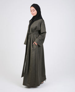 Gold Sparkle Open Abaya