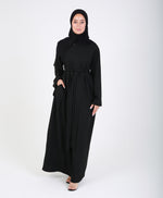 Load image into Gallery viewer, Black Ayah Closed Abaya
