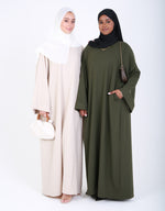 Load image into Gallery viewer, Dark Green Ayah Closed Abaya
