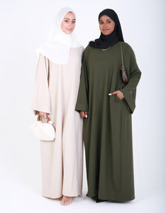 Dark Green Ayah Closed Abaya