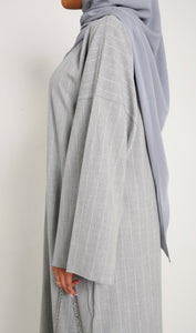 Grey Maysa Closed Abaya