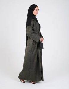 Gold Sparkle Open Abaya