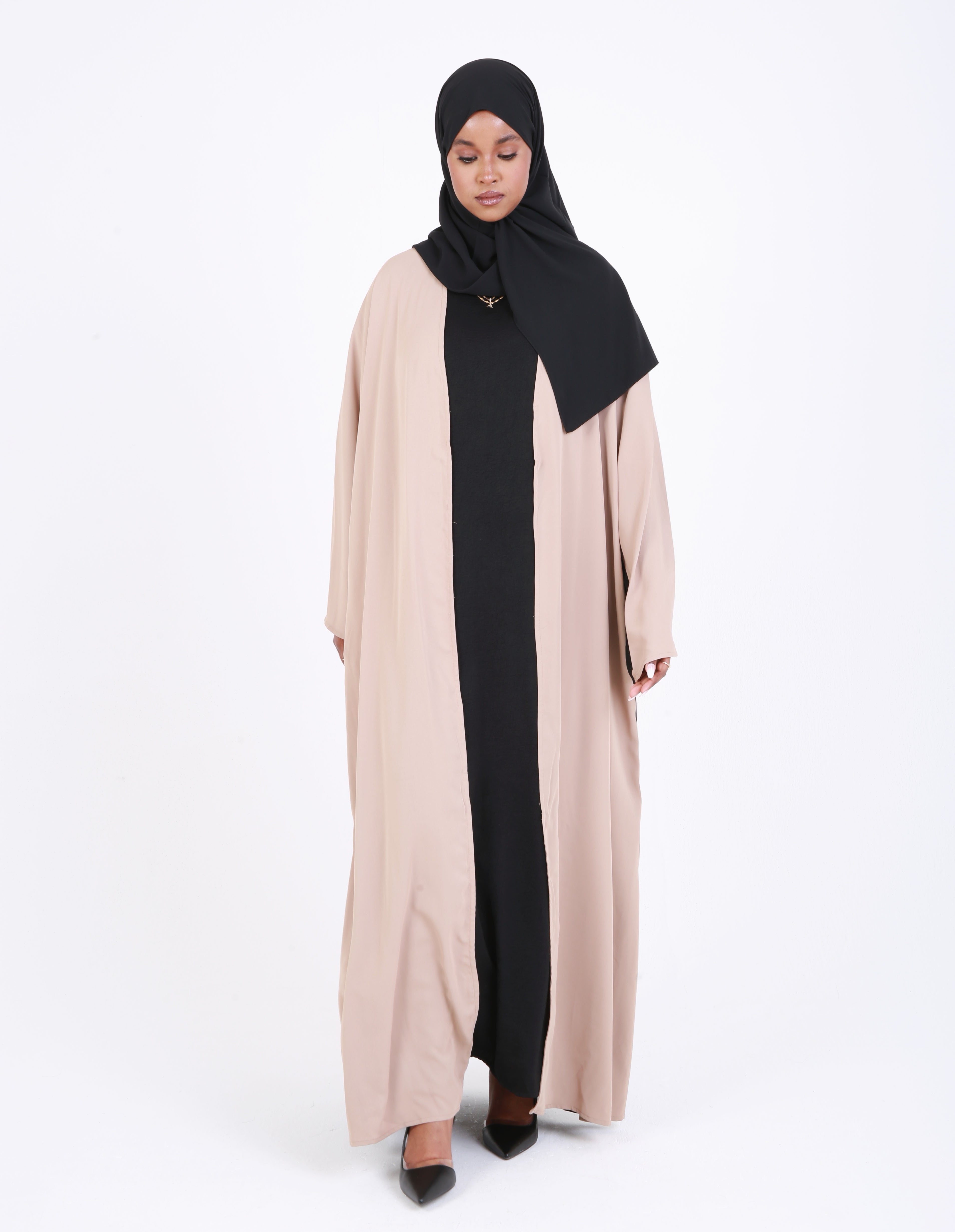 Two Tone Open Abaya