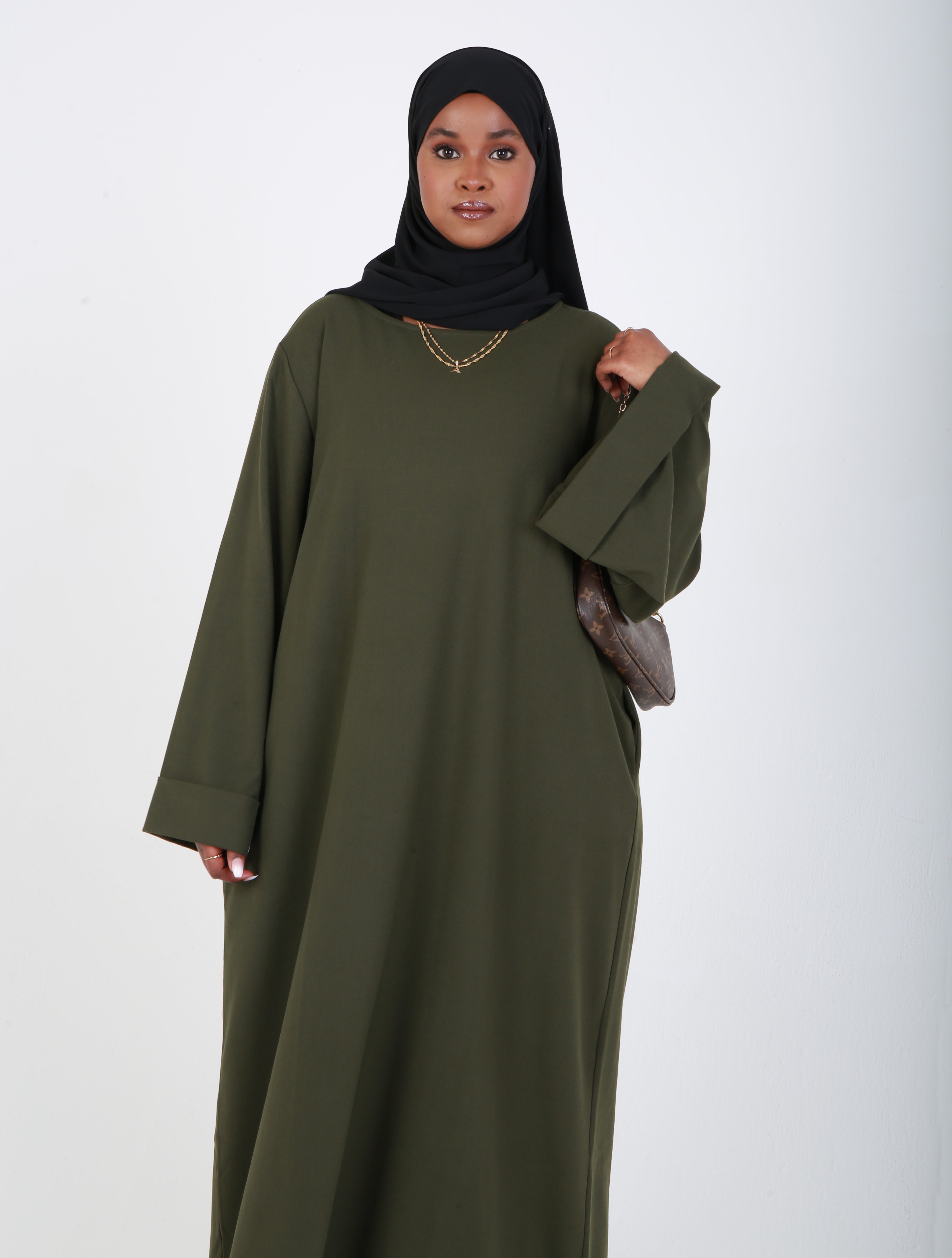 Dark Green Ayah Closed Abaya