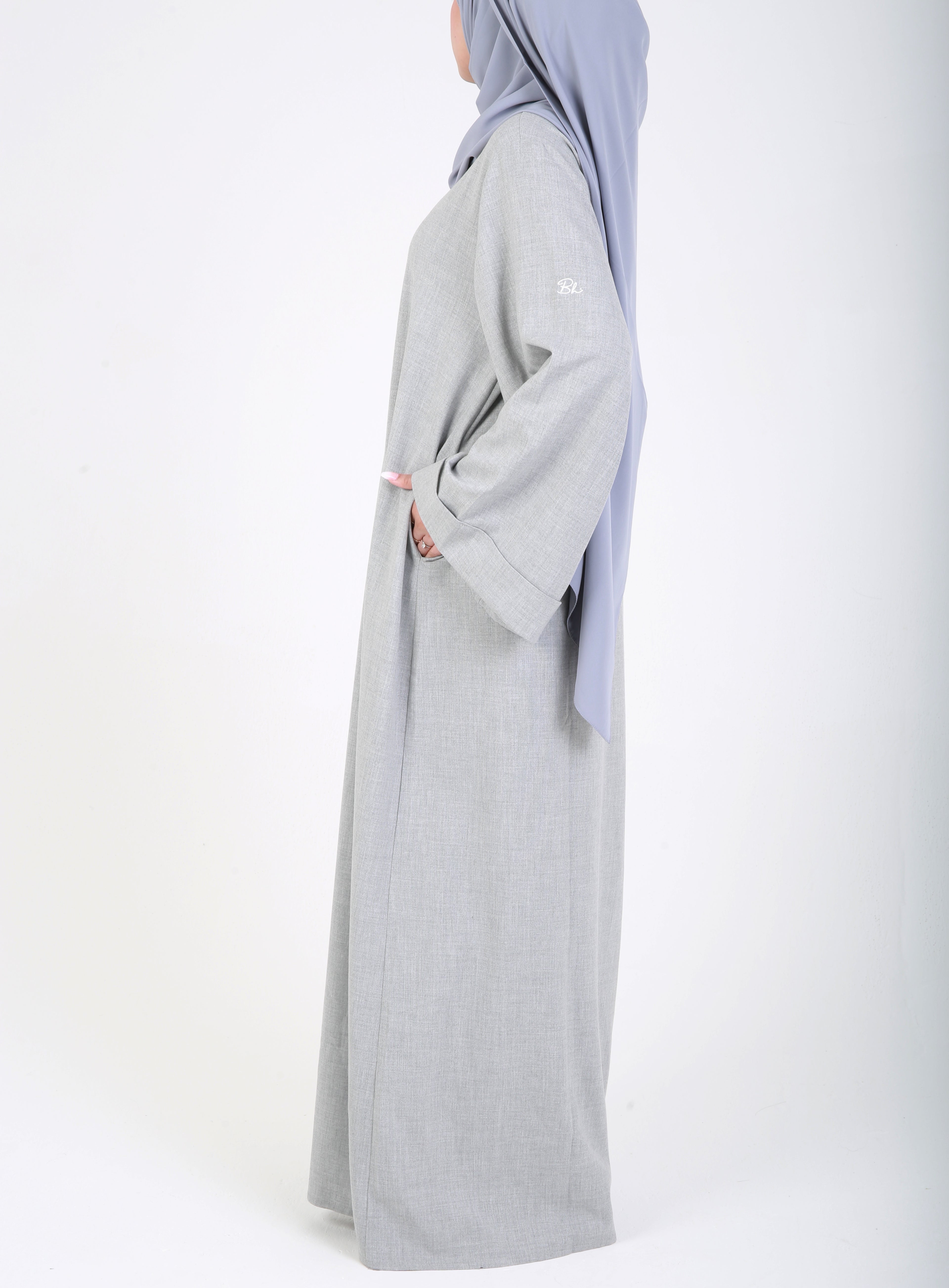 Grey Ayah Closed Abaya