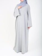 Load image into Gallery viewer, Grey Ayah Closed Abaya
