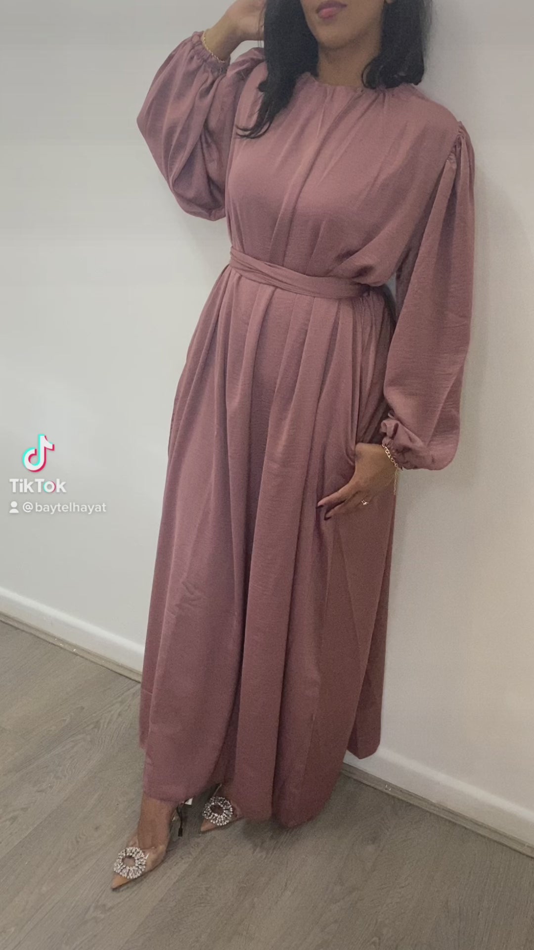 Mink Sienna Satin Abaya