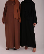 Load image into Gallery viewer, Black Contrast Stitch Closed Abaya
