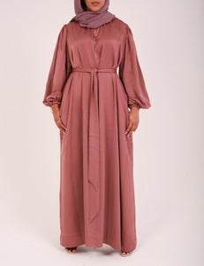 Mink Sienna Satin Abaya