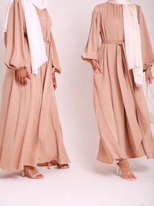 Gold Sienna Satin Abaya