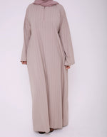 Load image into Gallery viewer, Beige Maysa Closed Abaya with Zip
