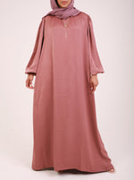 Load image into Gallery viewer, Mink Sienna Satin Abaya
