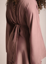 Load image into Gallery viewer, Mink Satin Wrap Abaya
