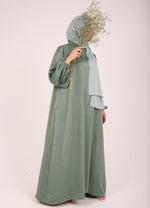 Load image into Gallery viewer, Mint Sienna Satin Abaya
