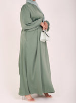 Load image into Gallery viewer, Mint Sienna Satin Abaya
