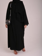 Load image into Gallery viewer, Black Contrast Stitch Closed Abaya
