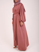 Load image into Gallery viewer, Mink Sienna Satin Abaya
