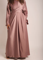 Load image into Gallery viewer, Mink Satin Wrap Abaya
