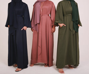 Mink Sienna Satin Abaya